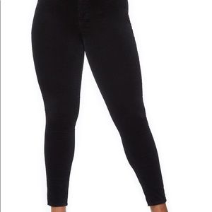 New Good American Black Good Legs Velvet Jeans 10